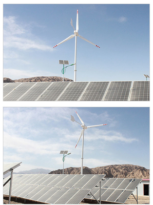 CE กังหันลมแนวนอน 3KW 48V บ้านเรือยอชท์แนวนอนแกนกังหันลม