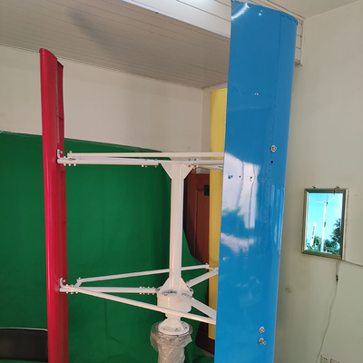 Quiet 10KW H กังหันลมแนวตั้ง 5000W Aluminium VAWT Blade Design สำหรับไฟฟ้า